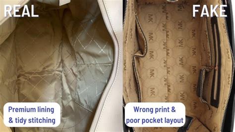 do fake michael kors have correct lining|real michael kors bag inside.